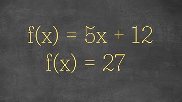 Functions - How to find the Input of a Function given the Output
