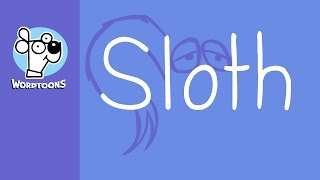 Draw A Sloth From The Word  ( Wordtoon Sloth )
