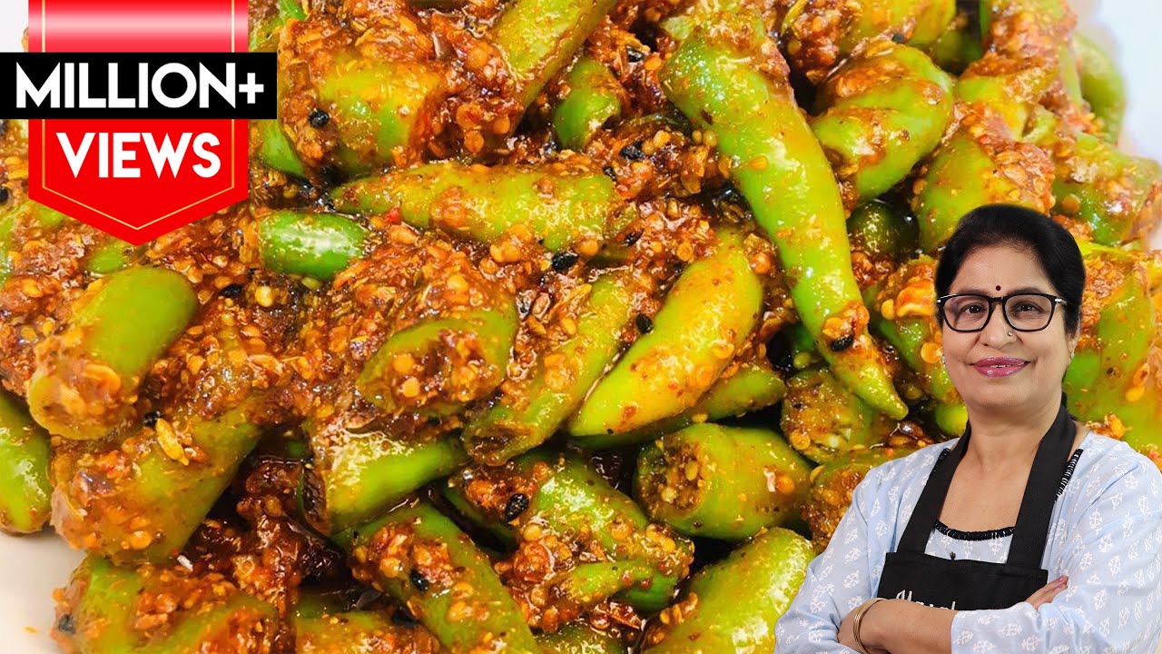 स्वादिष्ट हरी मिर्च का अचार खाने का स्वाद करेगी कई गुना ज्यादा | Instant Green Chili Pickle Recipe |