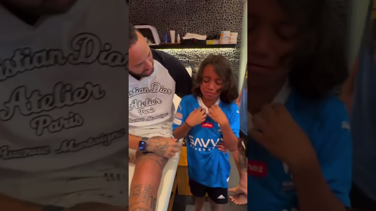 EMOCIONANTE! FILHO DO MARCELO CHORA AO ENCONTRAR NEYMAR! Sentimento puro e verdadeiro ❤️ #shorts