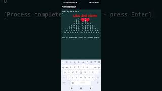 triangle pattern printing using c language  #coding #code #program #coding101 #cprogramming