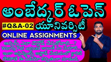 Ambedkar Open University PG and other courses Assignment submission||doubts clarity video