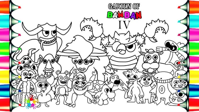 Purple Rainbow Friends Coloring Pages Printable for Free Download