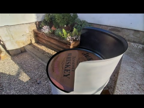 como transformar un barril de 200l a 2 sillas muy chulas(Parte 1)