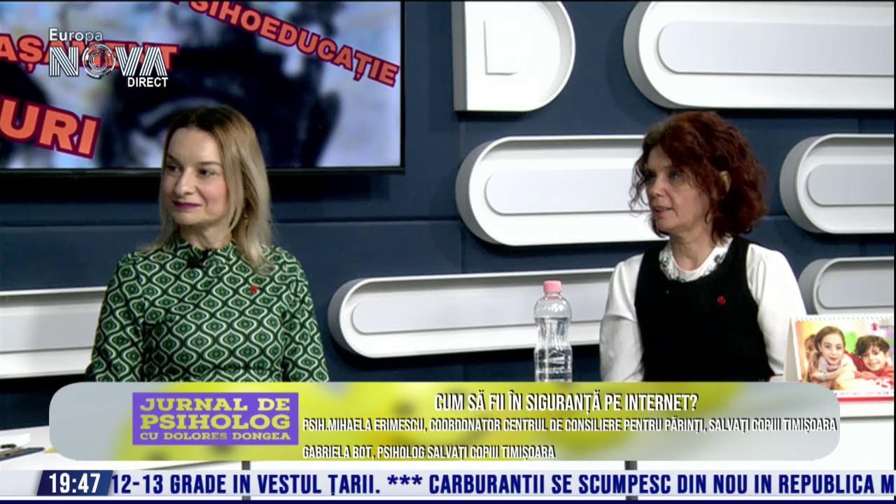 LIVE : Cum să fii în siguranță pe Internet? - Jurnal de psiholog - Europa Nova - 17.02.2025 LIVE : Cum să fii în siguranță pe Internet? - Jurnal de psiholog - Europa Nova - 17.02.2025