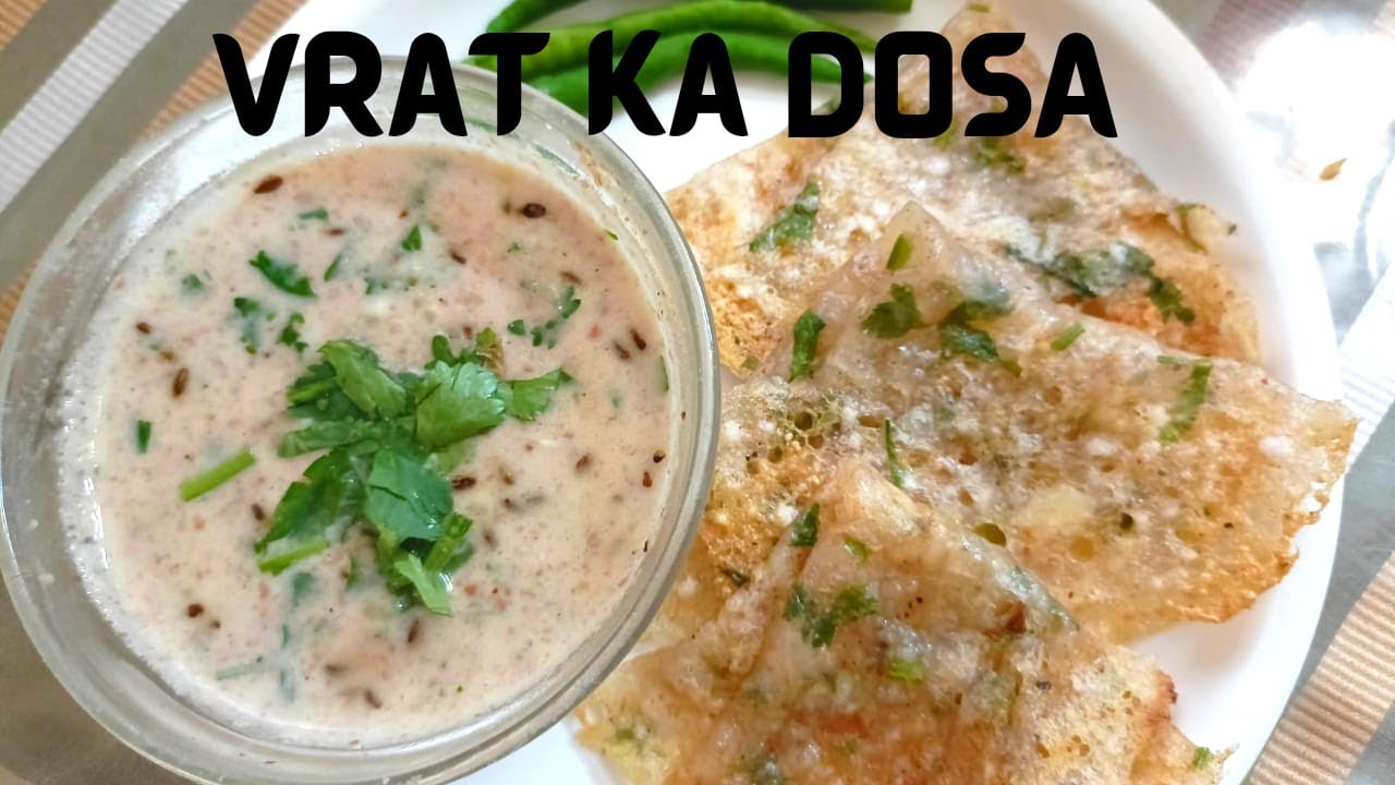 Crispy instant sabudana dosa_ vrat or fasting recipe with upwas chutney