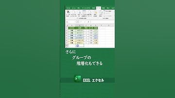 【EXCEL】列と行の非表示を使いやすくする方法！超便利！グループ化！ #shorts  #エクセル #excel
