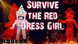 Survive the Red Dress Girl in ROBLOX | Can they escape me?😈🗡😁