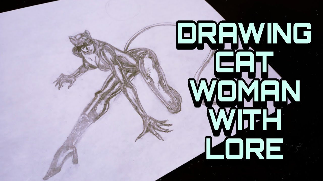 DRAWING CATWOMAN WITH FULL SHADING TECHNIQUE