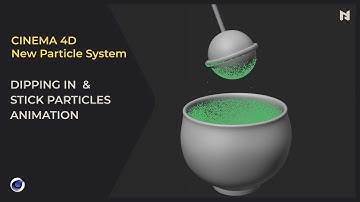 Cinema 4D New Particle System Tutorial Object Dipping In Particles And Stick Particles Out Animation