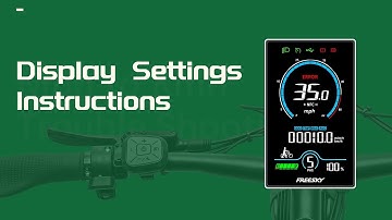 FREESKY eBike | Display Settings Instructions