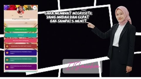 Cara membuat microsite S.id website mini tidak sampai 5 menit untuk pendidikan dan pembelajaran