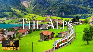 FLYING OVER THE ALPS (4K UHD) - Soothing Music With Stunning Beautiful Nature Film For Relaxation