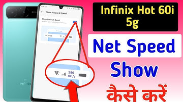 Infinix hot 60i 5g me net speed show kaise kare/Infinix hot 60i 5g net speed setting/data speed