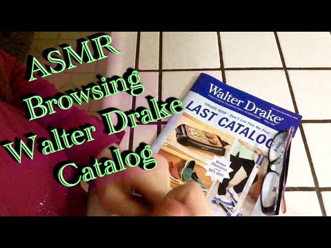 Walter Drake Catalog - ASMR Flipping thru Walter Drake Catalog, Rambling, gentle whispering up close to the Mic, coffee