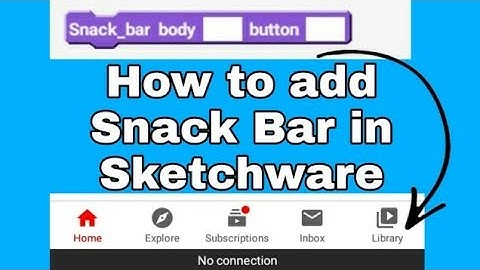 How to make a Snack Bar in Sketchware | Creative Studio