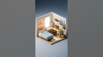 3d modeling an Isometric Room | Blender #blender3d #3dmodel