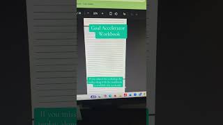 The Goal Accelerator workbook % workshop