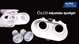 Cu10 Double Head Recessed Downlight Adjustable Angle Anti-Glare Residential Commercial Spotlight