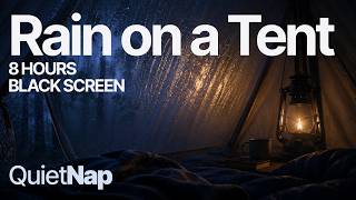 Rain Sounds for Sleeping 🌧️ Rain on a Tent | 8 Hours, Black Screen · No Music, No Talking screenshot 4