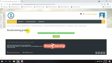 Thiết lập điểm toàn khoá học có trọng số trong moodle