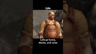 tyke — Dragon age : Origins dialogue scene