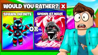 EXTREME WOULD U RATHER CHALLENGE IN ESCAPE A TSUNAMI ROBLOX !!