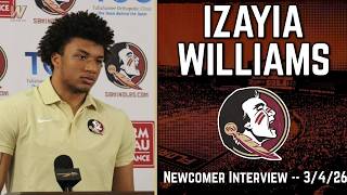 Izayia Williams Newcomer Interview 3-4-26 | FSU Football | Florida State Football | Warchant TV