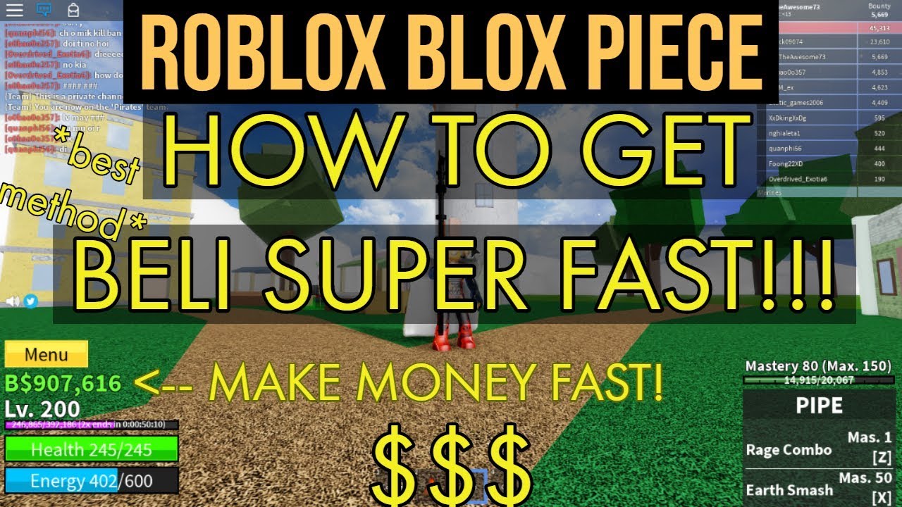 HOW TO FARM BELI FAST IN BLOX PIECE II Roblox Blox Piece 