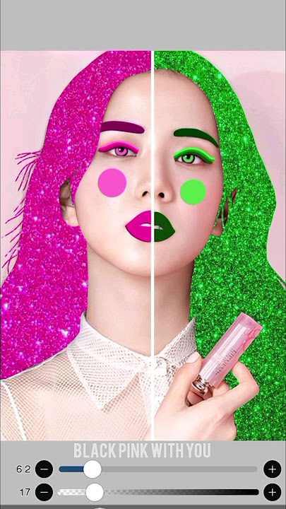 Choose One Pink Glitter 💖✨️ OR Green Glitter 💚✨️Hair On Jisoo #blackpinkedit @Blink-withyou