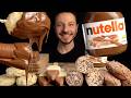 ULTIMATE NUTELLA &amp; ICE CREAM MUKBANG (MAGNUM, KINDER, FERRERO ROCHER, TWIX) | ASMR FOOD