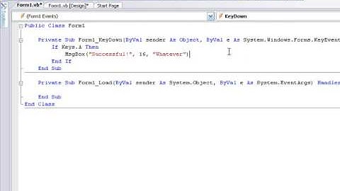 How to make a HotKey in vb2008