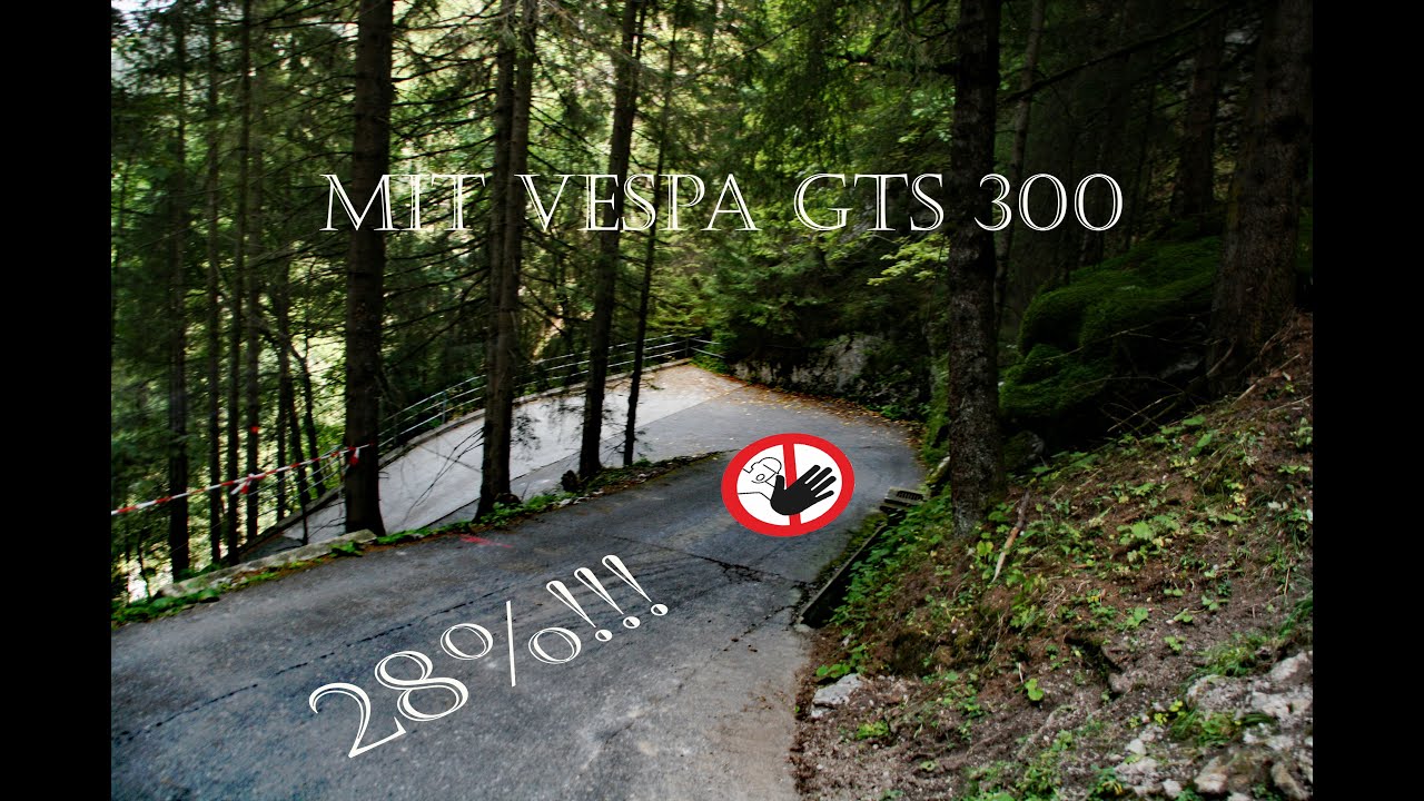 4K Vespa GTS 300 Griessalp 28 Promille MÖRDERISCH steil