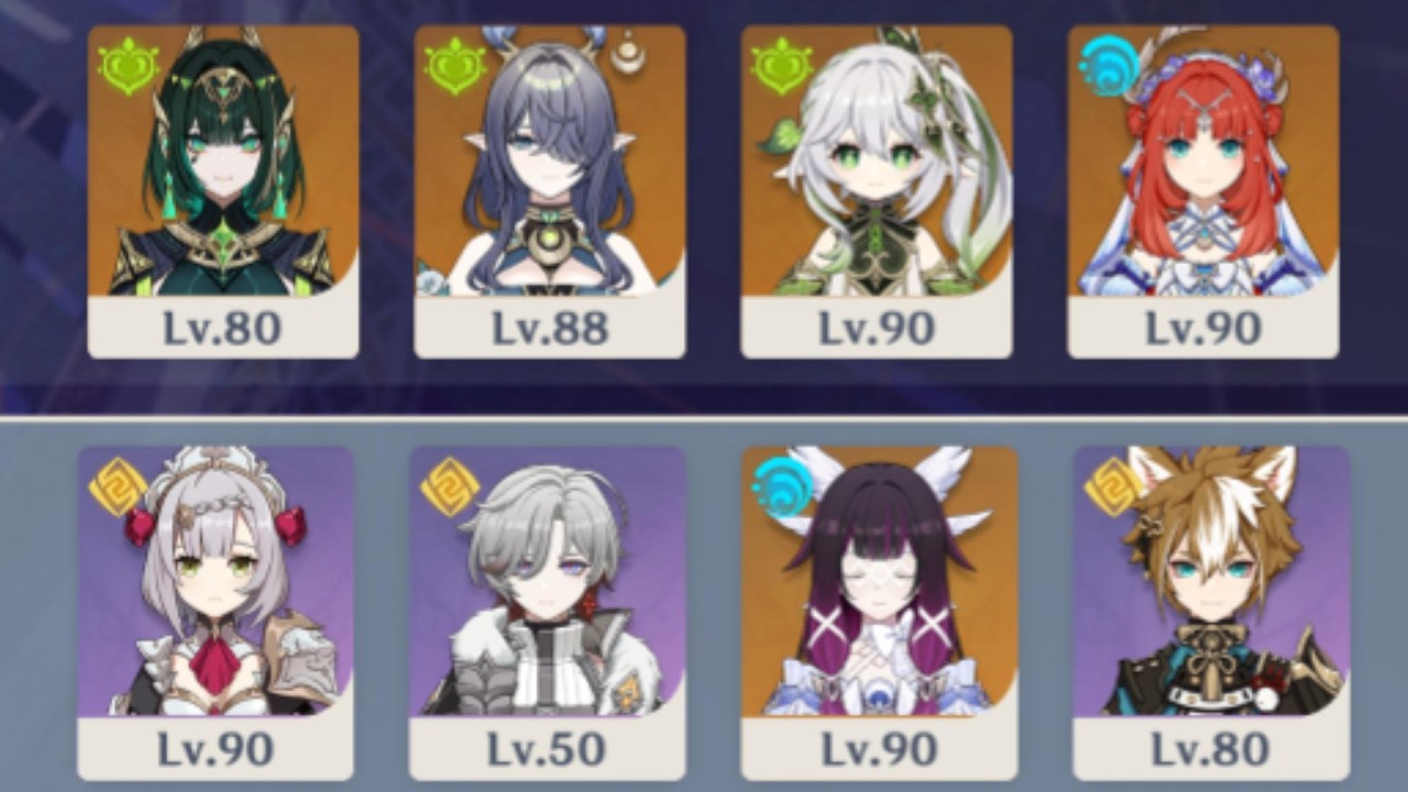 【原神】月之五 深境螺旋 12層滿星 (奈芙爾月綻放，諾艾爾月結晶)