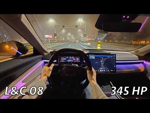 Lynk & Co 08 2026 Night POV driving review (345 HP PHEV)