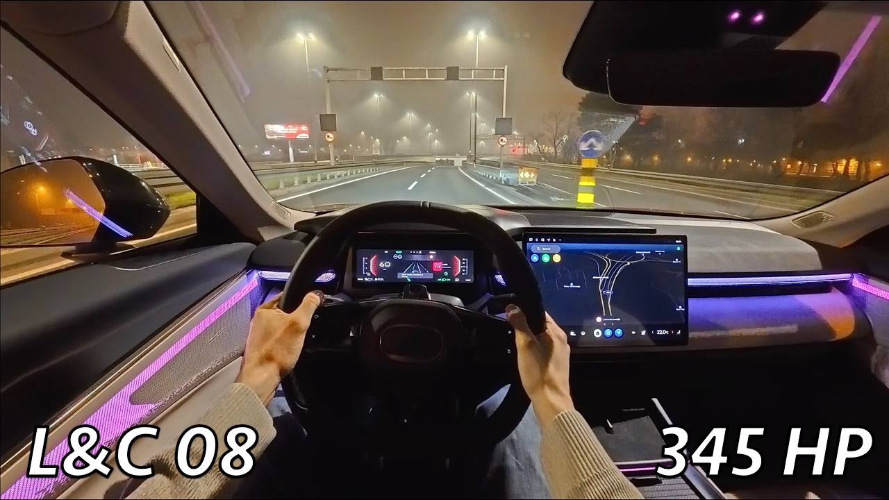 Lynk & Co 08 2026 Night POV driving review (345 HP PHEV)