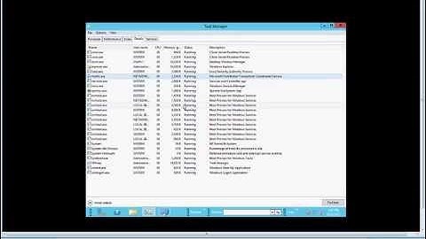 How to view running executables using Task Manager in Microsoft Windows Server  2012