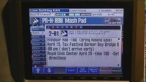 Fantom X Live Setting