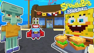 Spongebob Minecraft | Spongebob Gets A Job At The Krusty Krab! [2]