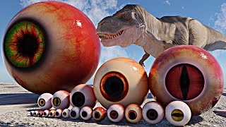 EYE SIZE COMPARISON MONSTER DINOSAUR SIZE COMPARISON | DataPlayz