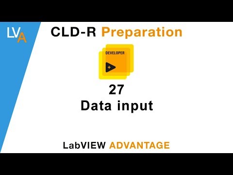 LabVIEW CLD R 27 Data Input