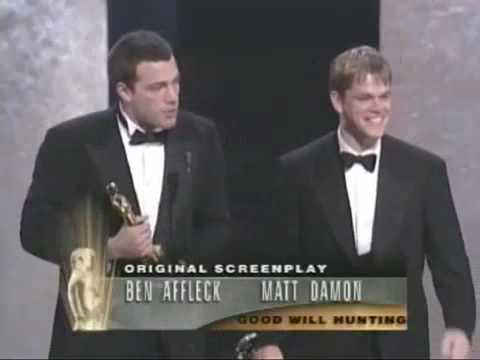 Ben Affleck and Matt Damon winning an Oscar