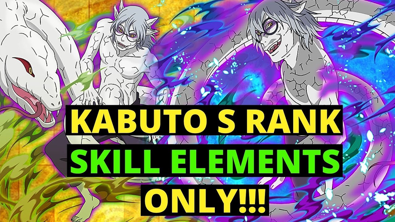 Naruto Blazing Kabuto Yakushi S Rank Skill Type Elements Only!! 3 Different Teams!!