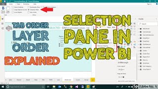 Selection Pane - Layer Order & Tab Order Explained In Power BI - TAIK18 (8-6) Power BI