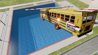 The bus jumped into the pool full of bombs. 🚌💣💣🧨🧨