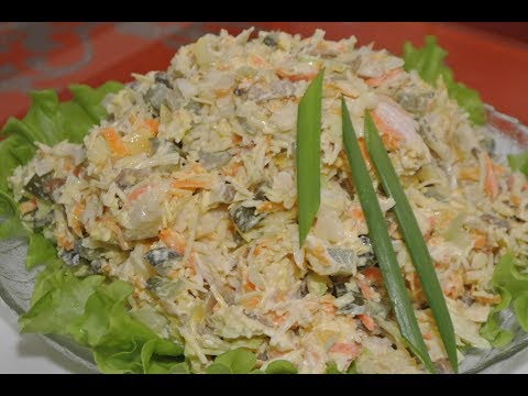 САЛАТ из свежей капусты с курицей