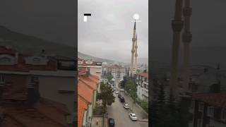 Watch the Wind Knock Over a Mosque's Minaret in Turkey