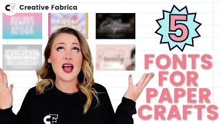 Top 5 Fonts for Paper Crafts ✨ | Enhance Your Projects!
