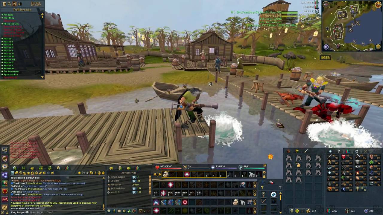 Runescape Fishing Guild! NXT High/Ultra Settings! - YouTube