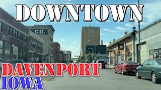 Davenport  Iowa  4K Downtown Drive